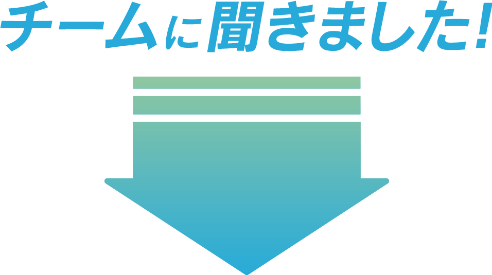 チームに聞きました！