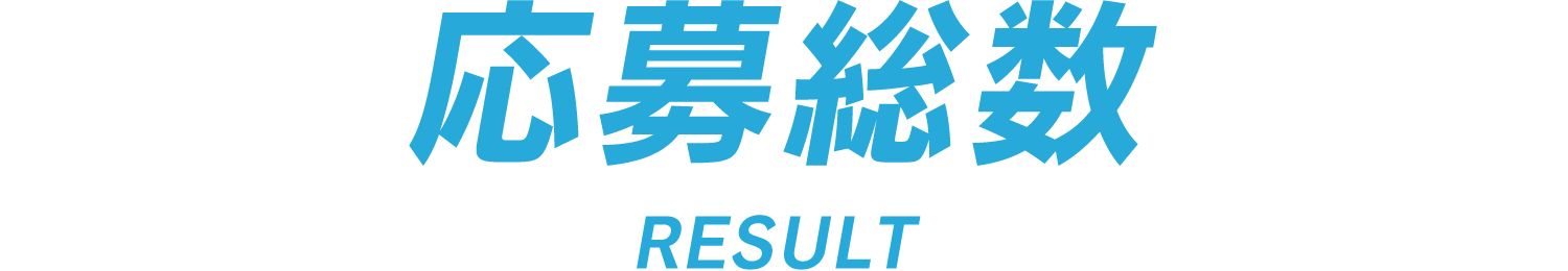 応募総数 RESULT