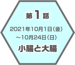 第１話 2021年10月1日（金）〜10月24日（日）小腸と大腸