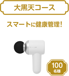 大黒天コース スマートに健康管理！ ドクターエアリカバリーガン RG-01WH 100名様