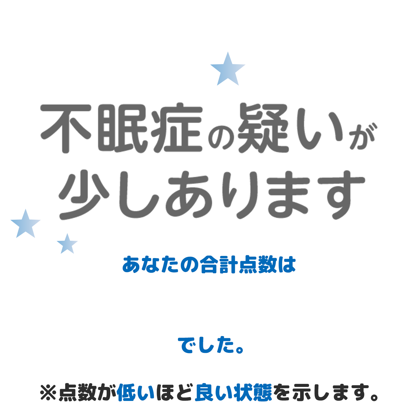 4～6点 不眠症の疑いが少しあります。